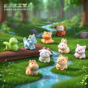 ตุ๊กตา<span class=keywords><strong>การ์ตูน</strong></span>น่ารัก รูปนักษัตรจีนขนาดเล็กน่ารัก ของตกแต่ง DIY ของประดับตกแต่งโต๊ะทำงานและรถยนต์ - Product Image 2