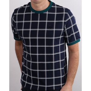 Hombres último diseño de alta calidad 100% algodón ventana comprobar camiseta contraste crema Ringer cuello y puños con estampado de verificación a juego - Product Image 2