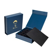 Boîte cadeau en chocolat de qualité alimentaire avec emballage en papier rigide à rabat magnétique bronzé pour bonbons et pâtisseries