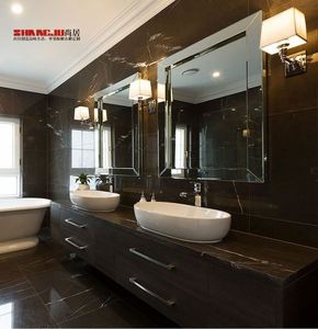 Usine Directement Hautes et Étroites Vanités Teck 48 Pouces Salle De Bain <span class=keywords><strong>Double</strong></span> <span class=keywords><strong>Vasque</strong></span> - Product Image 1