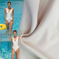 Lots en stock couleur unie haute solidité 200GSM mat 4 voies extensible nylon spandex tissus tricotés bikini maillots de bain sous-vêtements tissu