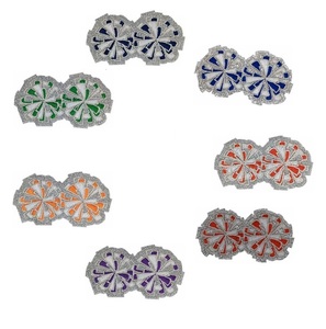 Parches bordados con purpurina brillante colorida Cheer Ball Iron-On <span class=keywords><strong>Patch</strong></span> para sombreros y ropa - Product Image 1