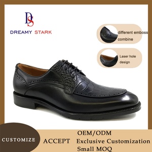 Chaussures habillées originales pour hommes avec logo personnalisé, en cuir véritable fait main de haute qualité, style Oxford léger pour l'automne - Product Image 3