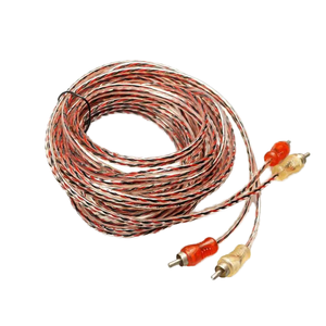to 2R RCA amplifier audio <b>cable</b>, with nickel-plated connectors, bare copper conductors, PVC sheath, suitable for home theater - Product Image 1