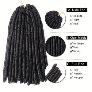 Extensions de cheveux 14 pouces Cabelo Nina Softex en fibre haute température non inflammable, double trame, 3X Pauqre Soft Dread - Product Image 6