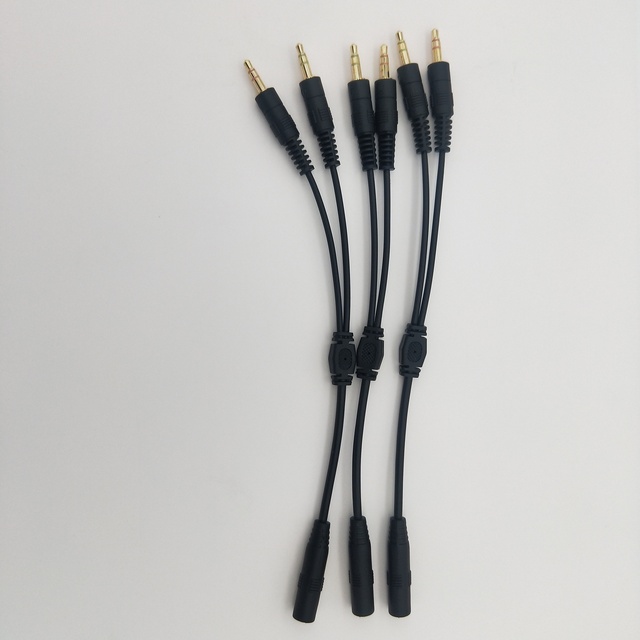 Headphone Splitter for Computer 3.5mm Female to 2 Dual 3.5mm Male Headphone Mic Audio Y Splitter Cable Smartphone Headset to PC