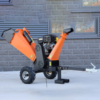 Broyeur de bois à essence GS120 15HP, capacité de 120 mm, broyeur de branches, avec lunettes de sécurité professionnelles et protection anti-bruit