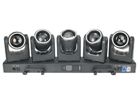Barra de Luz LED RGB 4 en 1 de 5*80W con Cabezal Móvil, Anillo de Colores, IP33, 95 CRI, Control DMX512/Activación por Sonido para Escenarios de Clubes