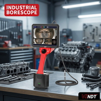 Caméra d'inspection IA 360° °   Boroscope automobile articulé de 6 mm, étanche IP67, écran LED de 8 pouces pour l'inspection des cylindres du moteur