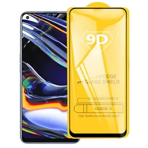 For OPPO Realme 7 Pro 9D Full Glue Phone Full Screen Protector Tempered Glass Film