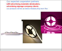 Module LED 3 Lampes Haute Luminosité DC12V, Étanchéité IP68, Ignifuge, Garantie 5 Ans pour Rétroéclairage Mural d'Image d'Entreprise Bleu/Jaune