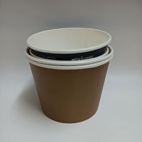 Seau à popcorn en papier SP2212 de grande capacité, de haute qualité, avec couvercles assortis, jetable, pour les lieux de divertissement