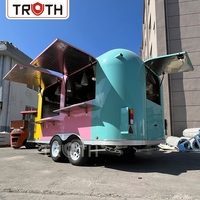 Truth Ice Cream Food Trailer Van Street Food Cart Custom Mobile Pizza Food Truck Trailer Grill zum Verkauf in den USA, voll ausgestattet