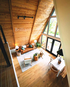 Maison préfabriquée de luxe européenne, mobile, de type chalet de loisirs, avec structure <span class=keywords><strong>en</strong></span> acier étanche, pour appartements et voyages de vacances, maison <span class=keywords><strong>en</strong></span> A-frame <span class=keywords><strong>en</strong></span> promotion - Product Image 4
