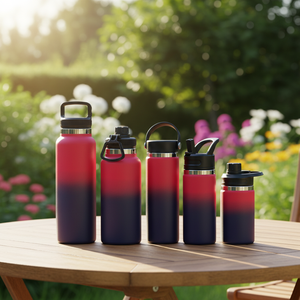 Botella de Agua Aislada de Acero Inoxidable con Tapa Ancha y Pajita, Antiderrames y Hermética, para Camping y Senderismo, 40 oz, 32 oz, 20 oz - Product Image 2