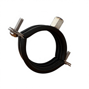 High Quality Electroplated Cushioned <strong>Pipe</strong> Clamp Rubber Lining Adjustable Stainless Steel Band Inch Tube <strong>Hose</strong> Suspension <strong>Hanger</strong> - Product Image 4