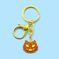 Yüksek kalite ücretsiz örnek özel sert emaye yumuşak emaye metal anahtarlık kolye metal charms karikatür anime metal anahtarlık