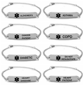 Polished stainless steel bracelet with curved engraving for men, women, adults and <strong>children</strong> - Product Image 4