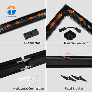 DC220v <span class=keywords><strong>LED</strong></span> lumière sur rail magnétique Stretch Tension tissu Ceil Rail profilé en aluminium Rail magnétique pour plafond <span class=keywords><strong>tendu</strong></span> en russie - Product Image 2