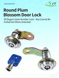 Serrature per giochi arcade 6086/6083/6029/6019 con chiave rotonda a fiore di prugna per macchine arcade, macchine a gru e cabinet per giochi di combattimento - Product Image 6