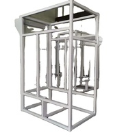 Soudage de cadres, supports et structures en acier inoxydable, brochage et usinage CNC avec pulvérisation électrostatique de poudre de surface