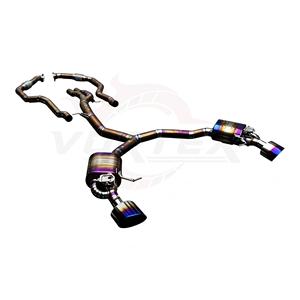 ท่อไอเสียแคทแบ็กไทเทเนียมสีทองแบบกำหนดเอง Vortex OEM ODM พร้อมท่อหน้า สำหรับ Audi RS5 B9 Quattro รับผลิตจำนวนมากแบบ B2B - Product Image 1