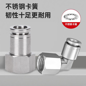 Li Guang Aerodynamics 304 Stainless Steel <b>Quick</b> Coupler Pneumatic <b>Connector</b> Threaded Air Hose Fitting High Temperature Use - Product Image 4