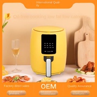 Sıcak satış 6L elektrikli Airfryer için 1200W hiçbir yağ fritöz fransız ve alman işletim dillerinde Modern kare şekli ile
