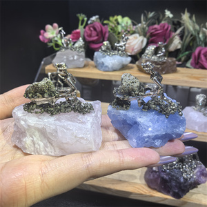 Nuovo arrivo artigianato di cristallo naturale pietre grezze chiaro quarzo <span class=keywords><strong>Geode</strong></span> ametista Cluster minatore per la decorazione - Product Image 5