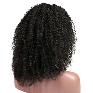 Perruque synthétique Lace Front, <span class=keywords><strong>cheveux</strong></span> courts bouclés africains, 16 pouces, dentelle HD, sans colle, naturelle et volumineuse, plusieurs tailles courtes - Product Image 2