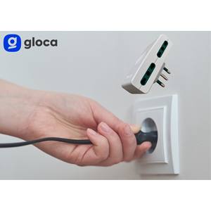 อะแดปเตอร์ปลั๊กไฟแบบ 4 ช่อง Gloca 3 ชิ้น 16A 250V สีขาว ปลั๊กพ่วงนิรภัยพร้อมเต้ารับมาตรฐาน วัสดุ ABS ป้องกันไฟดูด - Product Image 5