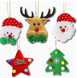 Nuova Decorazione Natalizia: Ciondolo in Peluche a Forma di Alce e Pupazzo di Neve, Accessori per Albero di Natale, Ciondolo Fai-da-Te - Product Image 2