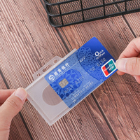 Porte-badge en plastique transparent à pression, sans fermeture, pour cartes d'identité, fournitures de bureau et scolaires, moins de 2 pouces, prix d'usine, OEM