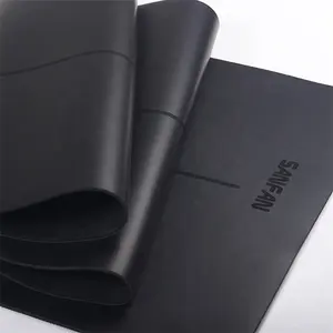 SANFAN 4,5mm Dicke Umwelt freundliche natürliche recycelte Pilates Custom Design Baum Gummi Gymnastik matte Pu Yoga matte mit Aufdruck