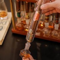 Présentoir à cigares en bois de Sapele GUEVARA, support de maturation pour cigares, tube en verre scellé au liège et alcoolisé, accessoires de cigares de luxe en gros
