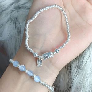 สร้อยข้อมือรูปปลาแมวเหมียว เงินแท้ 999 เครื่องประดับสำหรับผู้หญิง สวมใส่ได้ทุกวัน ดีไซน์รูปสัตว์ สร้อยข้อมือสวยงาม - Product Image 1