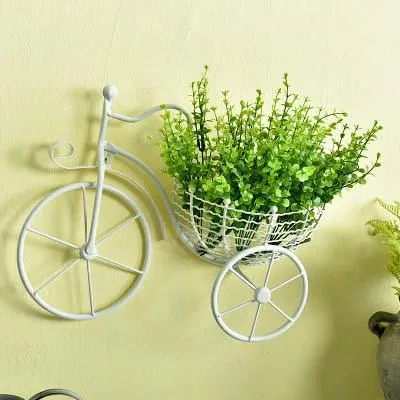 Bicycle Iron Wall Hanging Flower Stand Hanging Flower Basket Flower Rack Wall Decoration