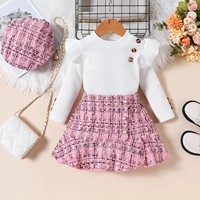 Ensemble 2 pièces décontracté pour bébés et jeunes enfants, motif imprimé, en coton gaufré, manches courtes, collection été, vente en gros