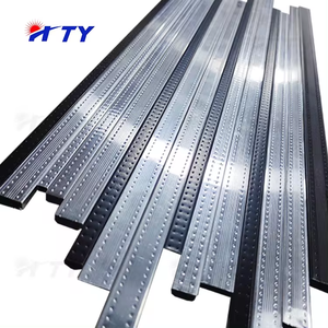 <span class=keywords><strong>Barra</strong></span> espaciadora de aluminio para vidrio aislante de venta directa de fábrica HTY - Doble fila perforada para absorción de humedad y sellado fácil en la construcción - Product Image 2