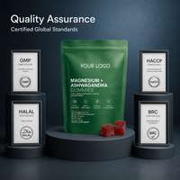 OEM/DOM Cross-Border TK Nouvelles Gommes à l'Ashwagandha Liposomales au Magnésium, Complément Alimentaire Sans Sucre pour une Meilleure Densité Osseuse 360g