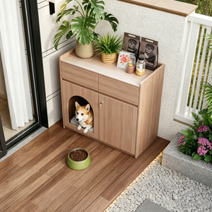 Mueble de entrada al por mayor para sala de estar, patio, hogar, casa para gatos y <span class=keywords><strong>perros</strong></span>, mueble de almacenamiento lateral de madera moderno - Product Image 2