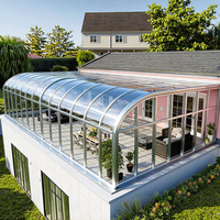 Solárium Modular Prefabricado Personalizable y Confortable con Vidrio Templado y Diseño Impermeable de Estilo Moderno