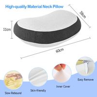 Oreiller cervical ergonomique moderne en mousse à mémoire de forme gonflable, soulagement des douleurs cervicales et des épaules, motif personnalisable, antibactérien