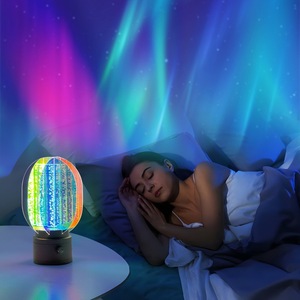 Lámpara de noche recargable minimalista transfronteriza con rotación creativa, colores regulables, para uso doméstico, cielo estrellado romántico - Product Image 1