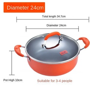 Factory Stainless Steel Nonstick Dutch Oven and Saucepot <b>Cooking</b> Pots and <b>Pans</b> Set with Glass Cover Dishwasher Safe - Product Image 4