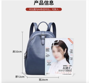 Sacs à dos en cuir Andong pour femmes, en cuir de vache véritable, grande capacité, sacs à bandoulière pour femmes, sacs à dos décontractés pour l'école 8380 - Product Image 4