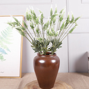 Planta de lavanda artificial QIHAO, 4 ramas, flor decorativa de plástico de alta simulación para el hogar, boda, accesorios para exteriores - Product Image 2