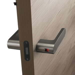 Poignée de porte moderne en alliage de zinc noir pour chambre à coucher, porte intérieure en bois, marché européen - Product Image 1