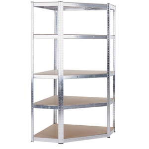 Nouveau design de l'étagère d'angle murale en métal <span class=keywords><strong>pour</strong></span> l'intérieur ou le <span class=keywords><strong>garage</strong></span> avec panneau MDF à 5 niveaux - Product Image 3