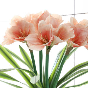 Meilleures ventes : Bulbes d'amarilles rouges artificiels 3D à toucher réel, tiges en fer, pour remise <span class=keywords><strong>de</strong></span> diplôme, Thanksgiving, mariage, Nouvel An - Product Image 2